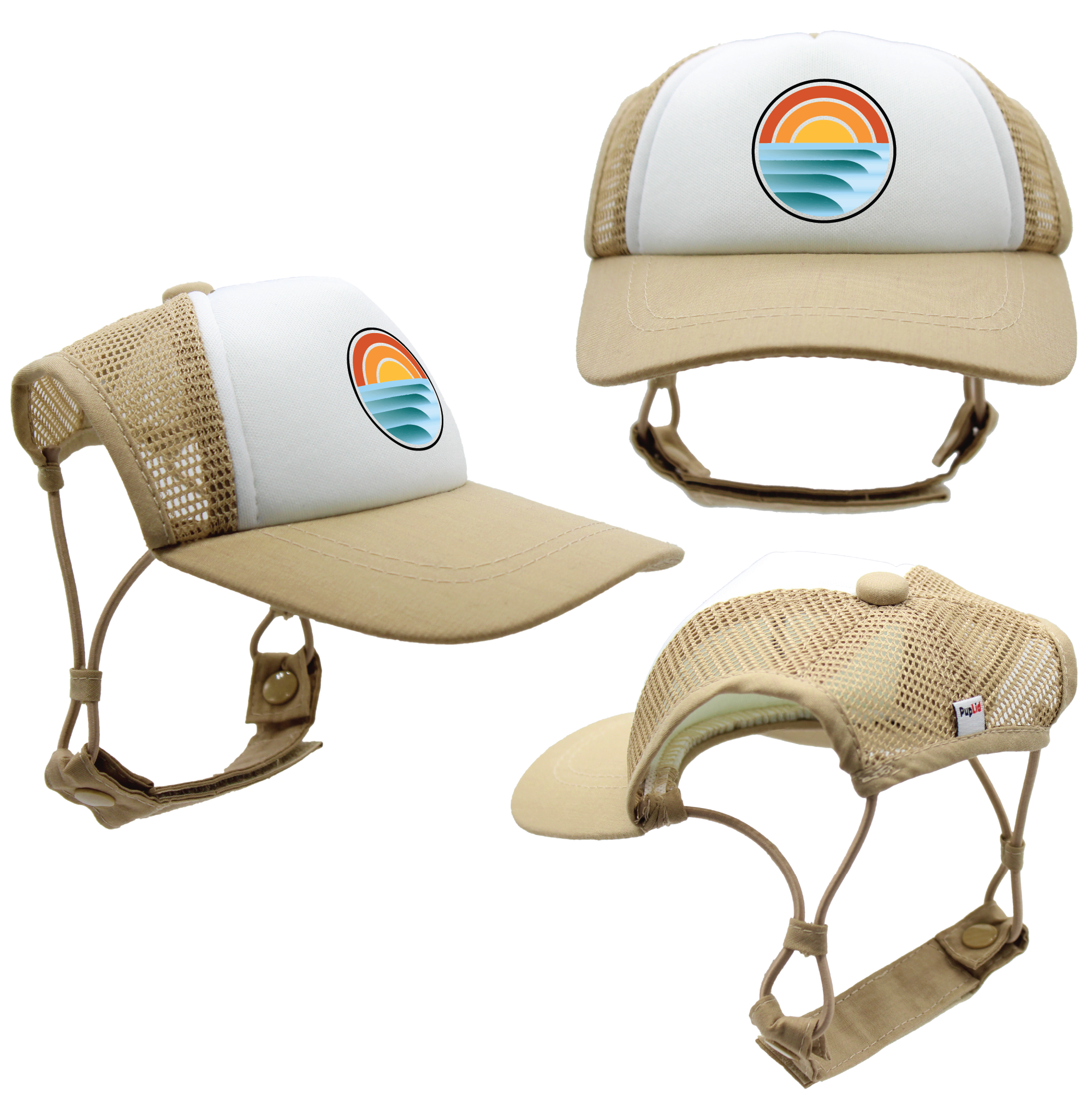 Orange Sunset Surfin' | Trucker Hats for Dogs | Duke and Daisee NZ