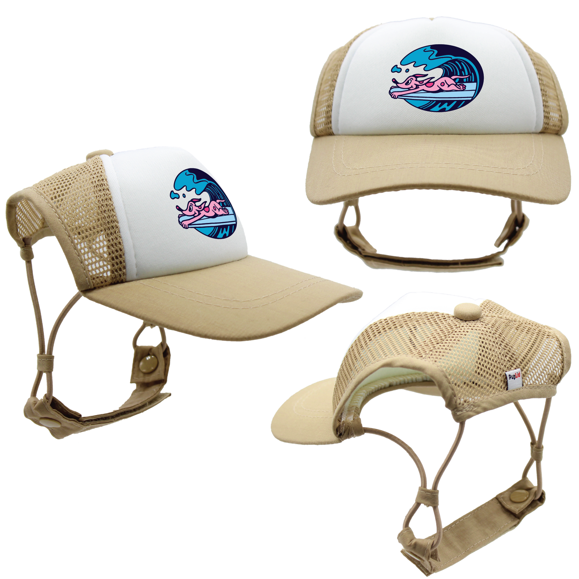 Pink Surf’s Up | Trucker Hats for Dogs | Duke & Daisee NZ