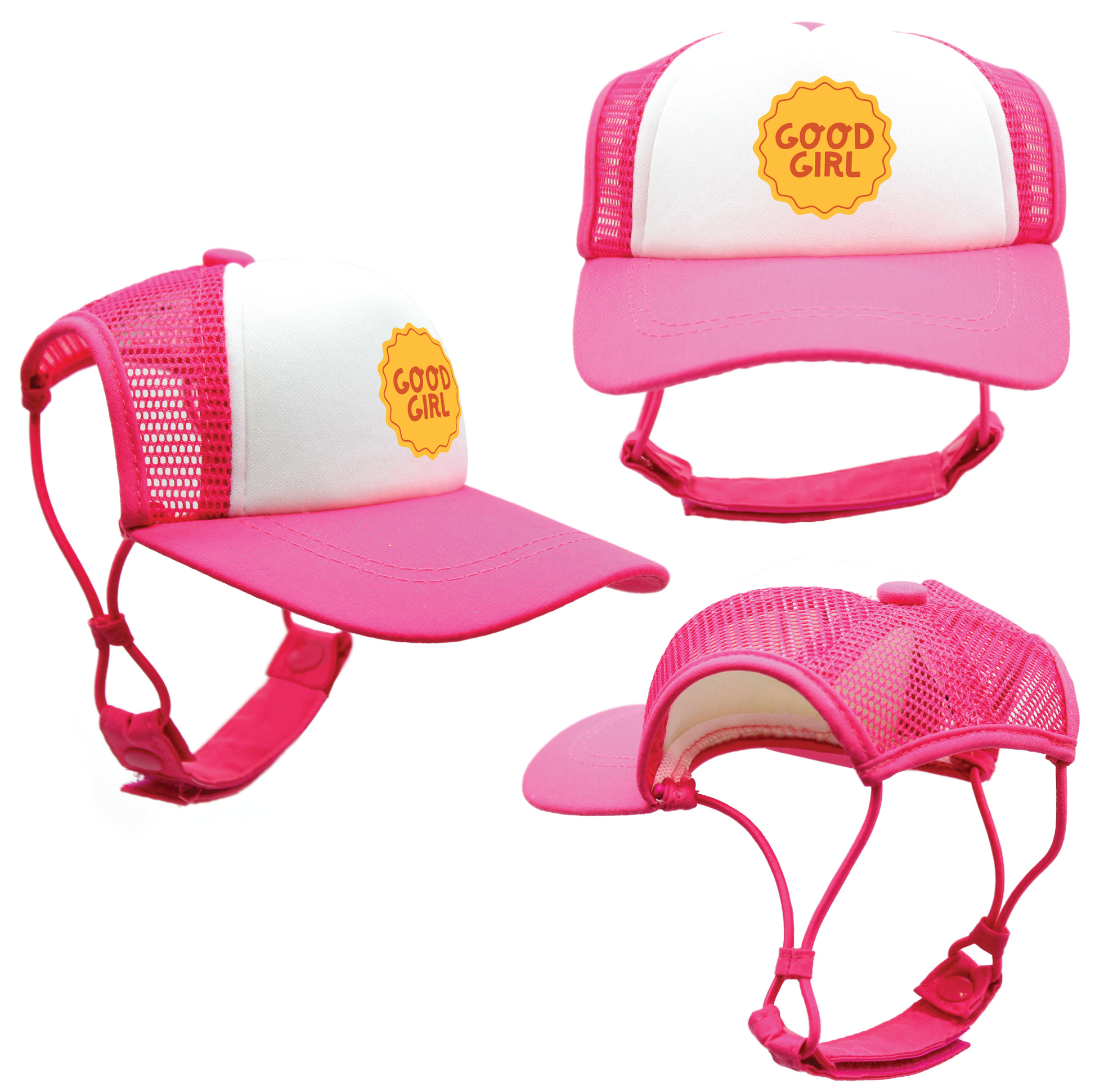 Orange Good Dog Badges | Trucker Hats for Dogs | Duke & Daisee NZ