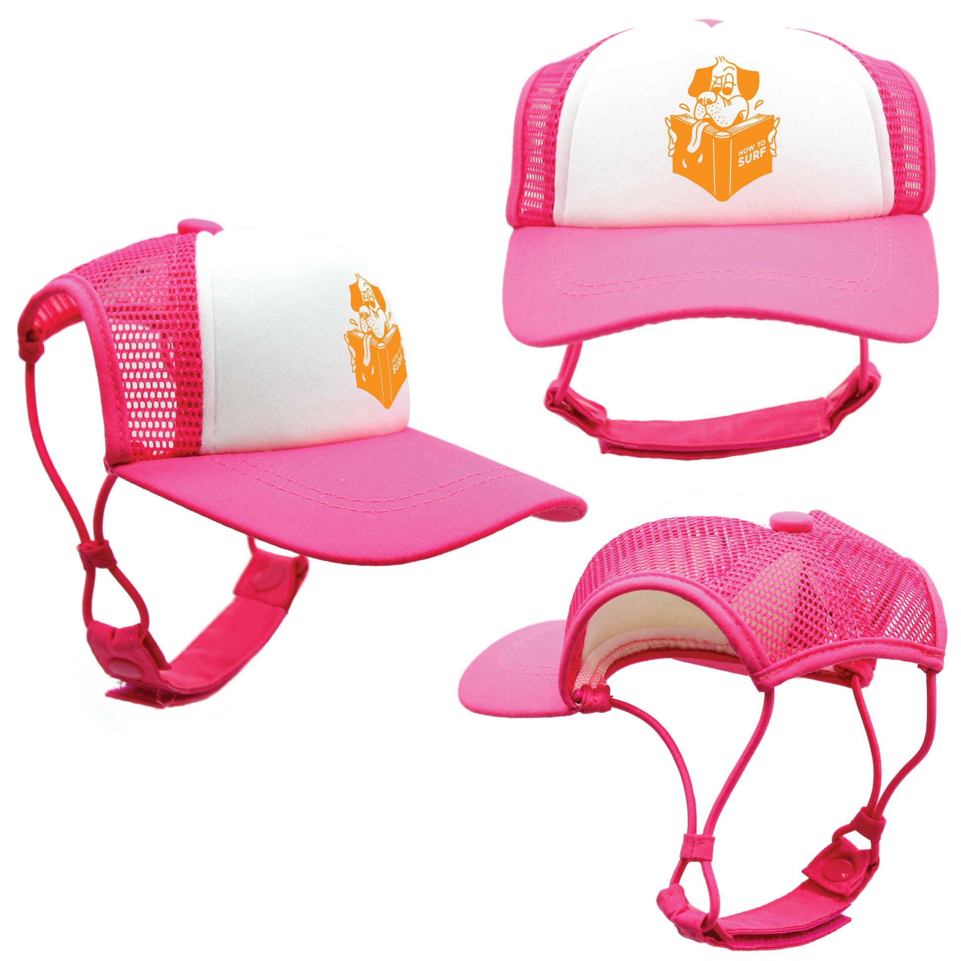 Orange How to Surf | Trucker Hats for Dogs | Duke & Daisee NZ