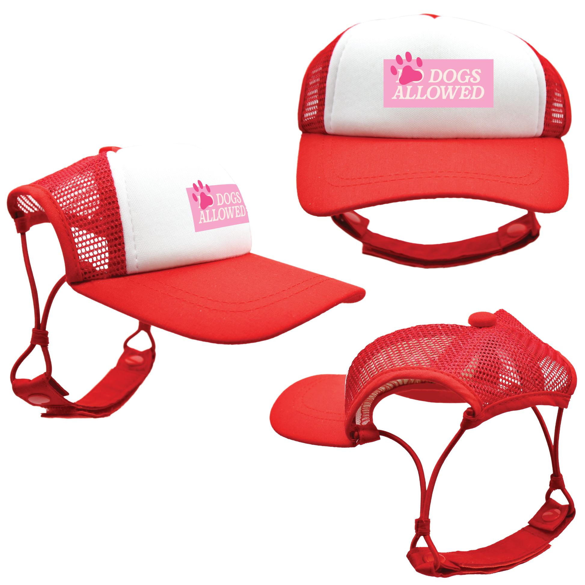 Pink Dogs Allowed | Trucker Hats for Dogs | Duke & Daisee NZ