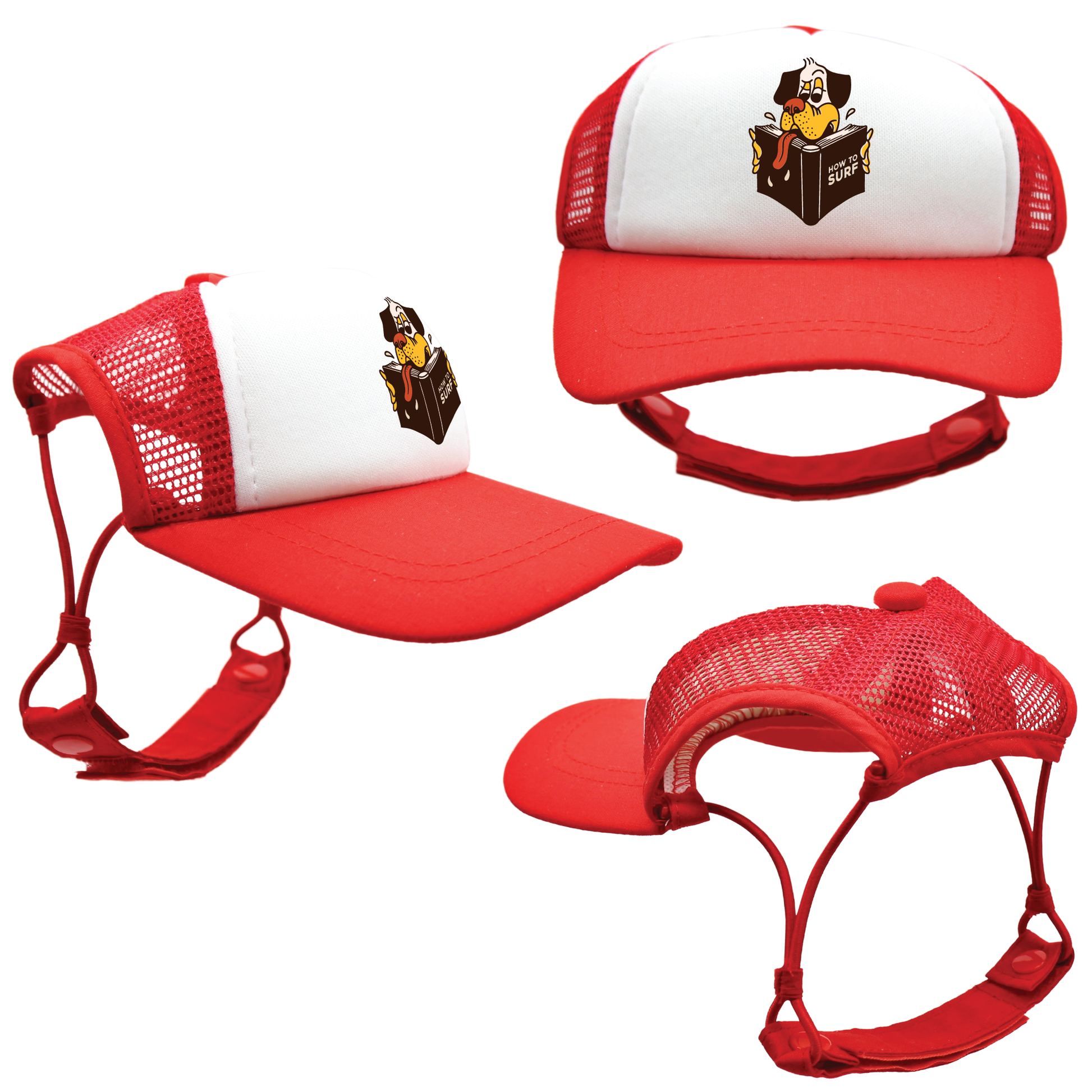 Brown How to Surf | Trucker Hats for Dogs | Duke & Daisee NZ