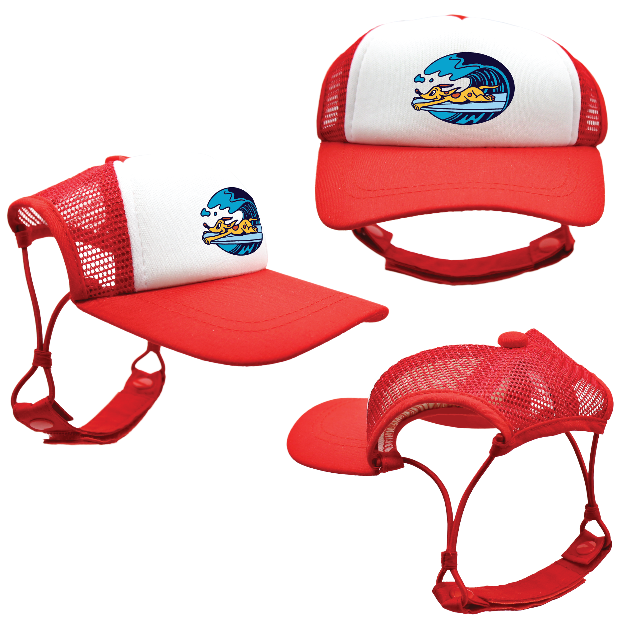 Orange Surf’s Up | Trucker Hats for Dogs | Duke & Daisee NZ