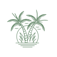 Green Twin Palms