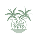 Green Twin Palms