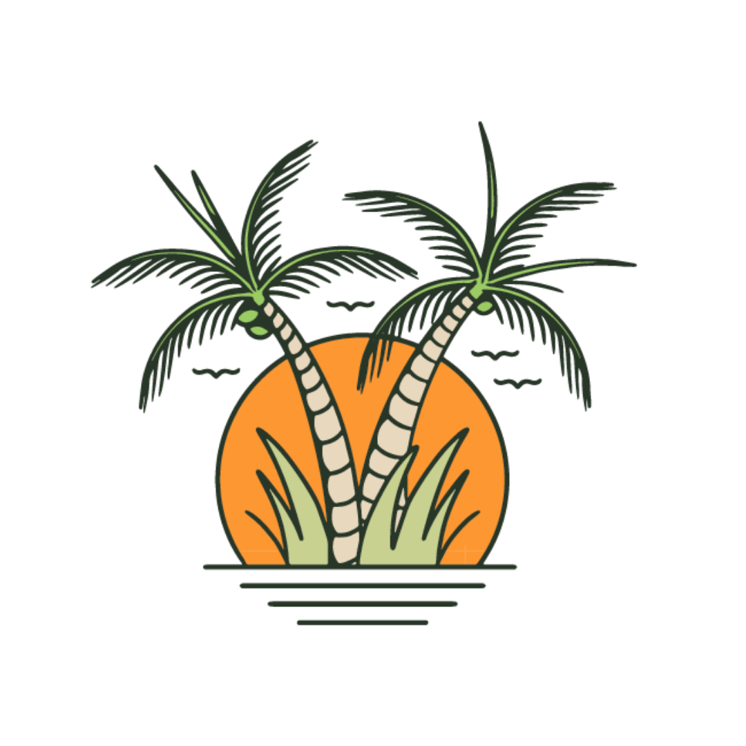 Orange Sunset Twin Palms | Trucker Hat for Dogs | Duke & Daisee NZ